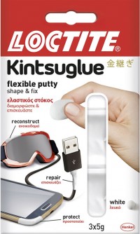 Loctite Kintsuglue - Massa Flexível p/ reparação 3X5 gr. Loctite Kintsuglue - Massa Flexível p/ reparação 3X5 gr.