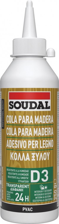 Cola para madeira D3 - Resistente à água Cola para madeira D3 - Resistente à água