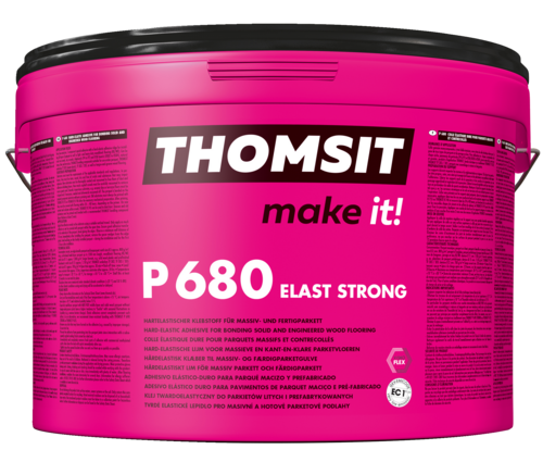 Thomsit P 680 Elast Strong - Adesivo duro-elástico para colar pavimentos de madeira maciça e de engenharia.